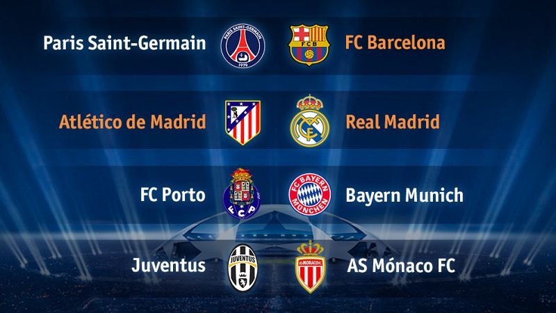 Atlético - Real Madrid y PSG - Barça, cruces de los españoles en los cuartos