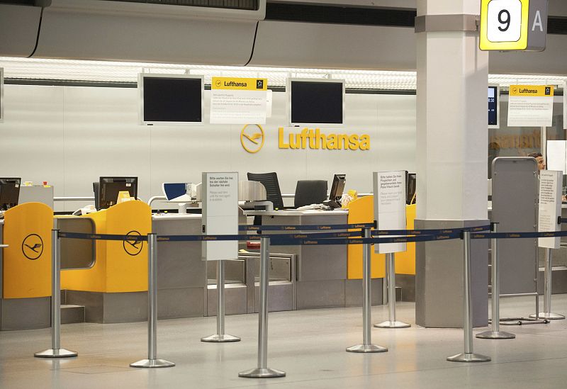 Lufthansa cancela la mitad de sus vuelos de larga distancia de este sábado por la huelga de pilotos