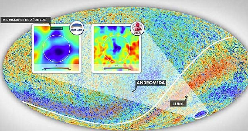 Astrónomos descubren una enorme región vacía que podría explicar el punto frío del universo