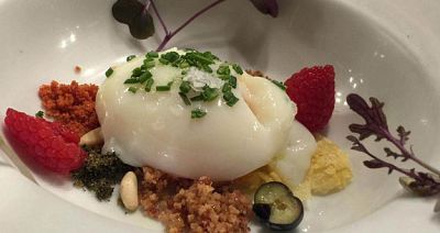 Recetas de huevo poché con arenas de sabores