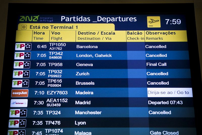 La huelga de pilotos de la portuguesa TAP cancela el 30% de los vuelos en la primera jornada