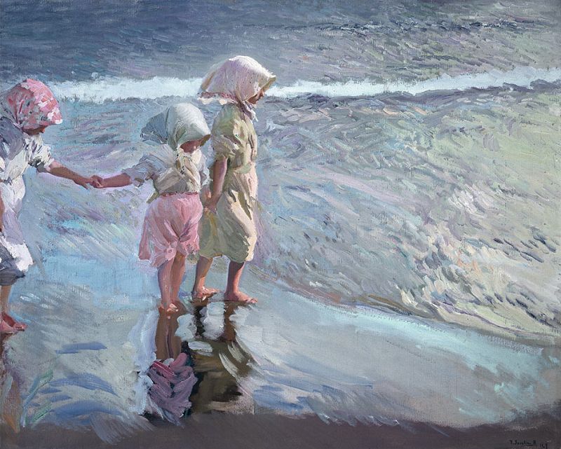 'Las tres hermanas en la playa' de Sorolla, subasta millonaria en Christie's