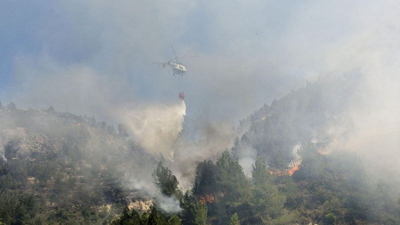 El incendio de Vall d'Ebo evoluciona de forma favorable tras calcinar más de 1.700 hectáreas