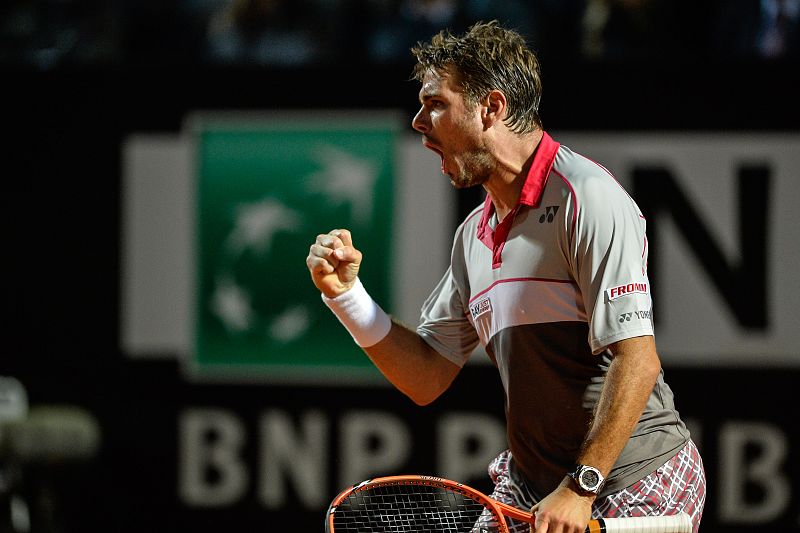 Wawrinka echa de Roma a Nadal por la vía rápida