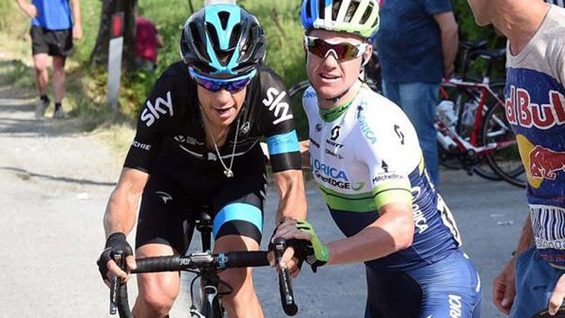 Richie Porte, sancionado con 2 minutos por ser ayudado tras el pinchazo