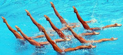 El equipo de natacin sincronizada, una de las grandes bazas espaolas de medalla