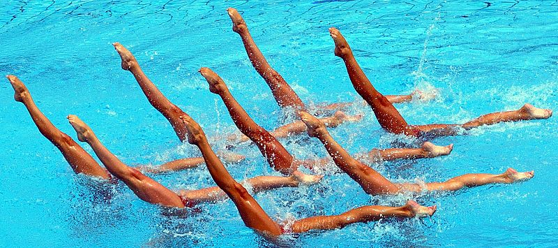 El equipo de natación sincronizada, una de las grandes bazas españolas de medalla
