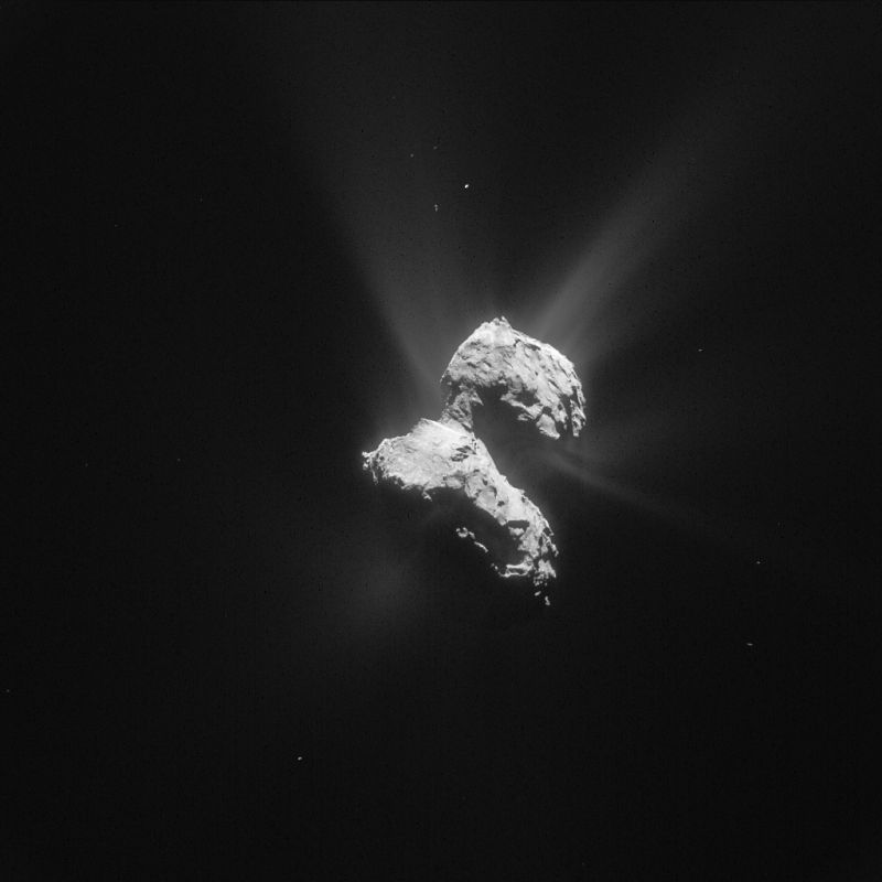 La sonda Rosetta descubre procesos activos en la atmósfera del cometa 67P