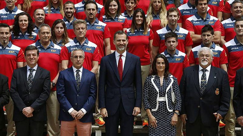 El Rey recibe en Zarzuela a los deportistas españoles que competirán en Bakú
