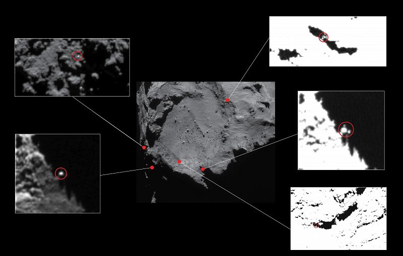 La ESA baraja cinco localizaciones en el cometa 67P en las que puede estar la sonda Philae
