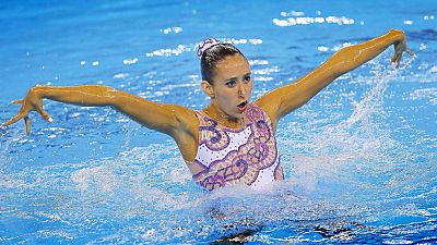Medalla de plata para Berta Ferreras en el solo de natacin sincronizada