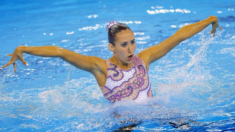 Medalla de plata para Berta Ferreras en el solo de natación sincronizada