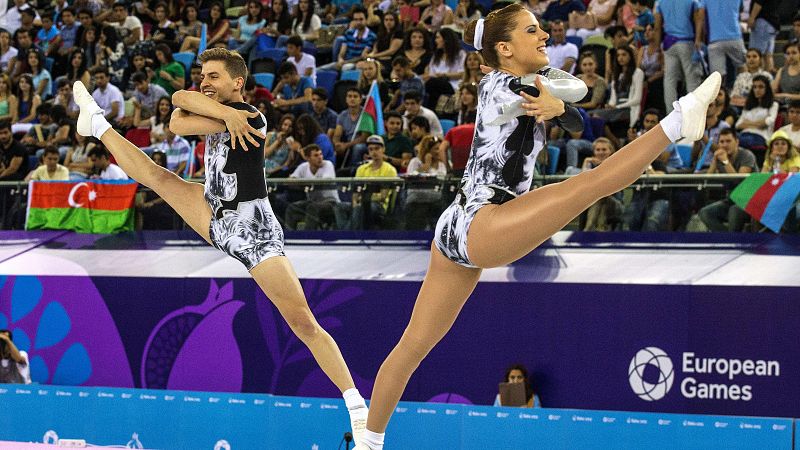 España, oro y bronce en gimnasia aeróbica