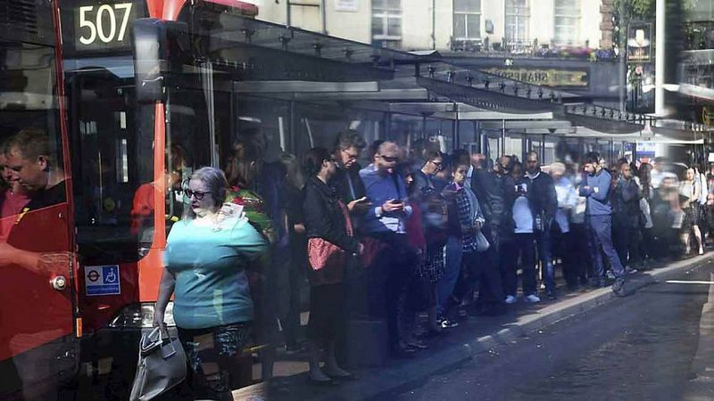 Caos en Londres por la huelga de los trabajadores del metro de la ciudad