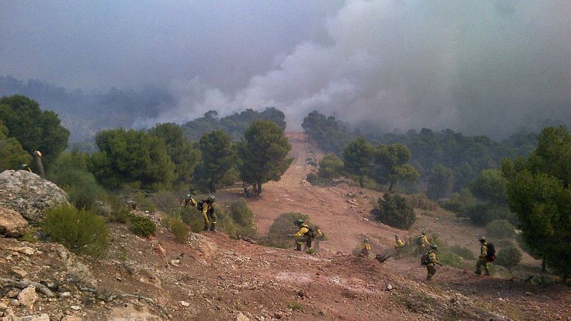 Estabilizado el incendio declarado en Quesada, en Jaén, hace una semana