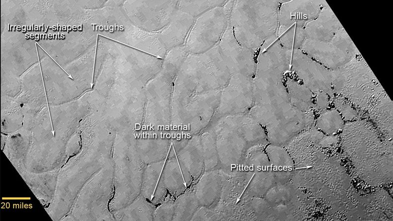 La 'New Horizons' descubre llanuras heladas en Plutón