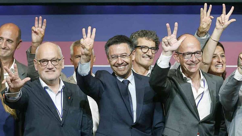 Bartomeu, tras ganar las elecciones: "Juntos y unidos seremos más fuertes"