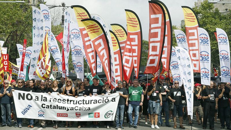 Huelga de 24 horas en CatalunyaCaixa contra el ERE planteado por el BBVA