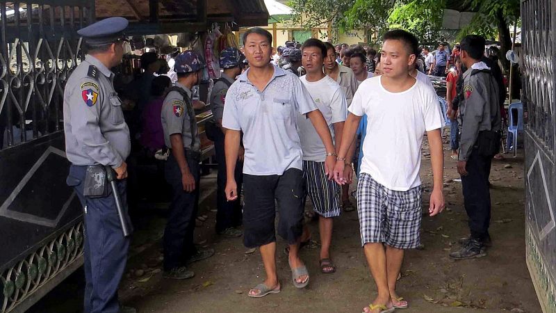 Birmania amnistía a casi 7.000 presos, incluidos los 155 madereros chinos