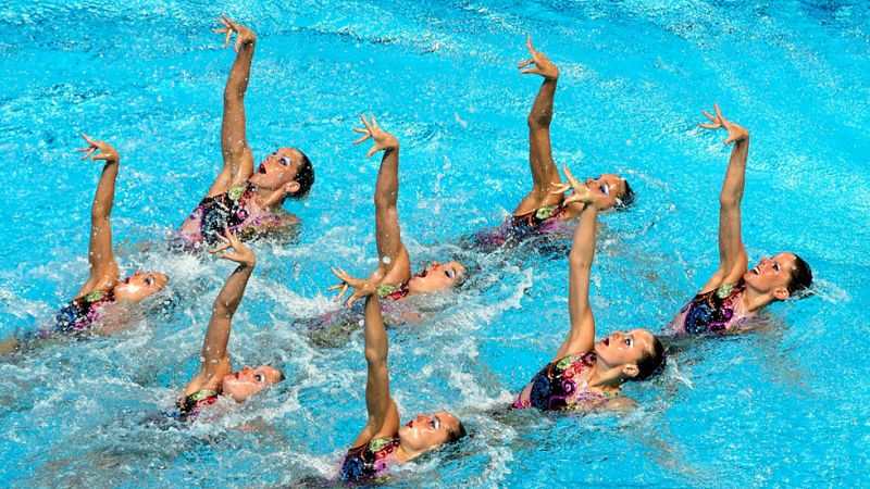 El equipo espa�ol de la sicronizada termina quinto en el libre y Rusia suma otro oro