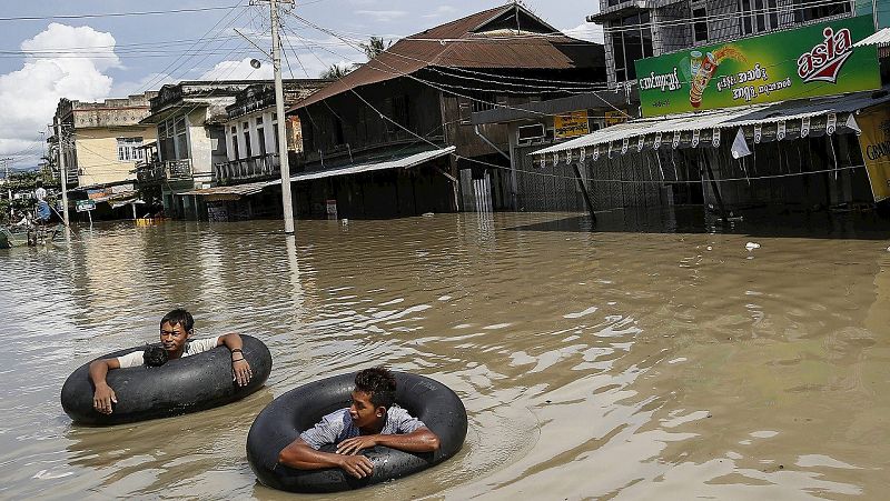 Birmania pide ayuda internacional para asistir a más de 210.000 afectados por las inundaciones