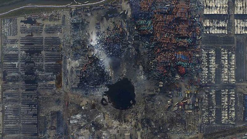 Vecinos de Tianjin se quejan de escozores tras las primeras lluvias después del accidente industrial