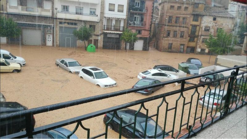Las lluvias torrenciales en Valencia desbordan un río en Ademuz e incomunican el centro de salud