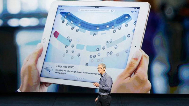 Apple presenta el iPad Pro, una tableta de gran tamaño que podrá usarse con el Apple Pencil