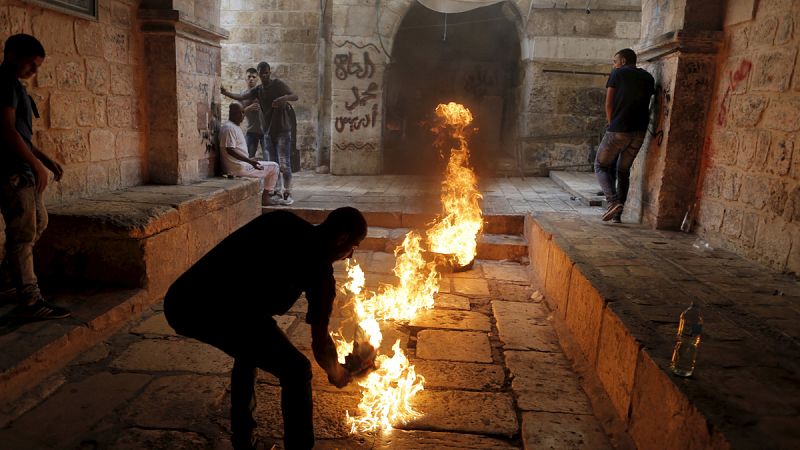 Tercer día de disturbios en la Explanada de las Mezquitas de Jerusalén