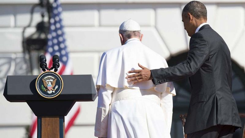 El papa Francisco, "hijo de inmigrantes", incide desde Washington en el debate migratorio y en el medio ambiente