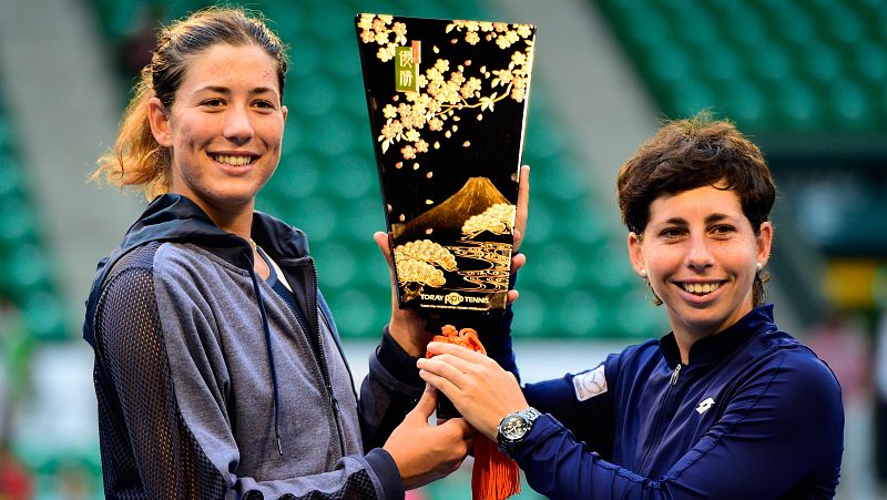 Suárez y Muguruza, campeonas de dobles en Tokio