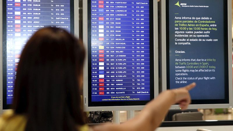 La huelga de controladores aéreos provoca el 37% de los retrasos en los aeropuertos españoles