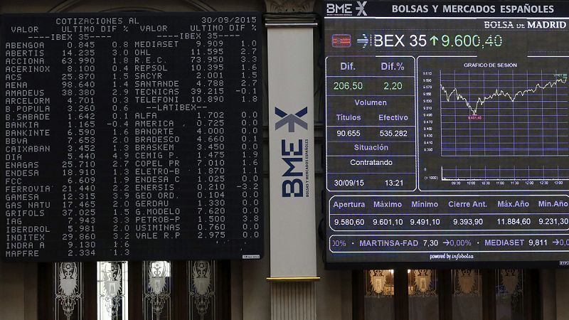 El IBEX 35 cierra el tercer trimestre de 2015 con una caída del 11,23%