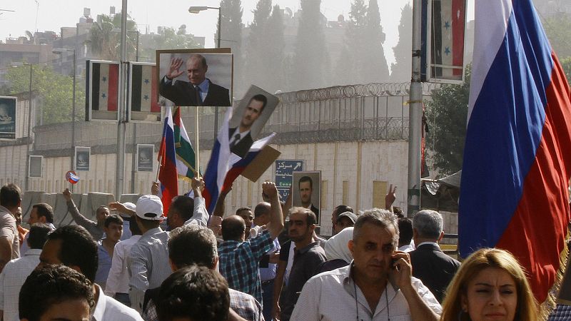 Alcanzada con obuses la embajada de Rusia en Damasco