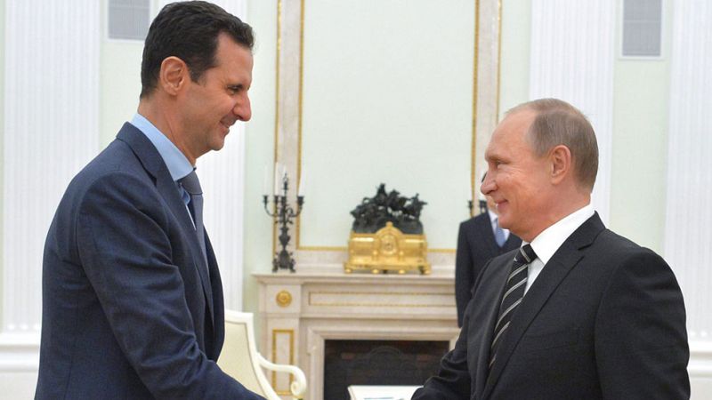 Asad se entrevista por sorpresa con Putin en Moscú