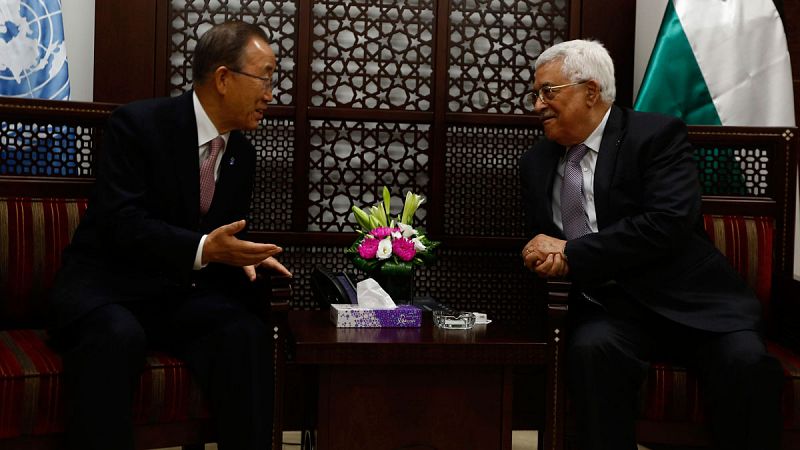 Ban Ki-moon pide "autocontrol" a Palestina y condena los asentamientos israelíes