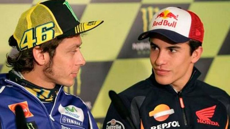 Márquez y Rossi, reencuentro en Valencia para limar asperezas