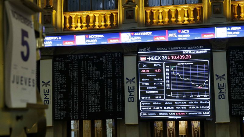 La Bolsa española baja el 0,4% arrastrada por la caída del sector bancario