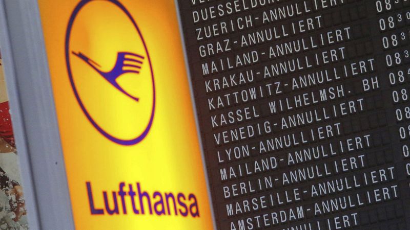 Lufthansa cancela 136 vuelos este martes, en la cuarta jornada de huelga del personal de cabina