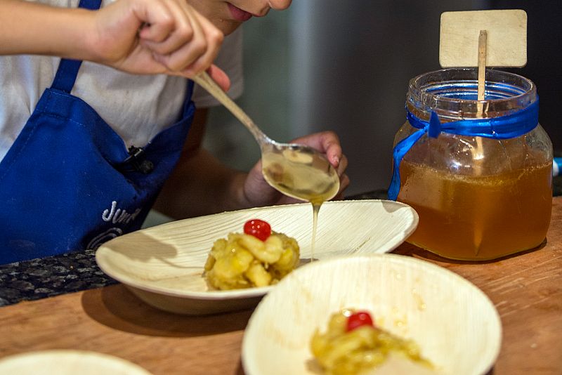 Plátano de canarias salteado con miel