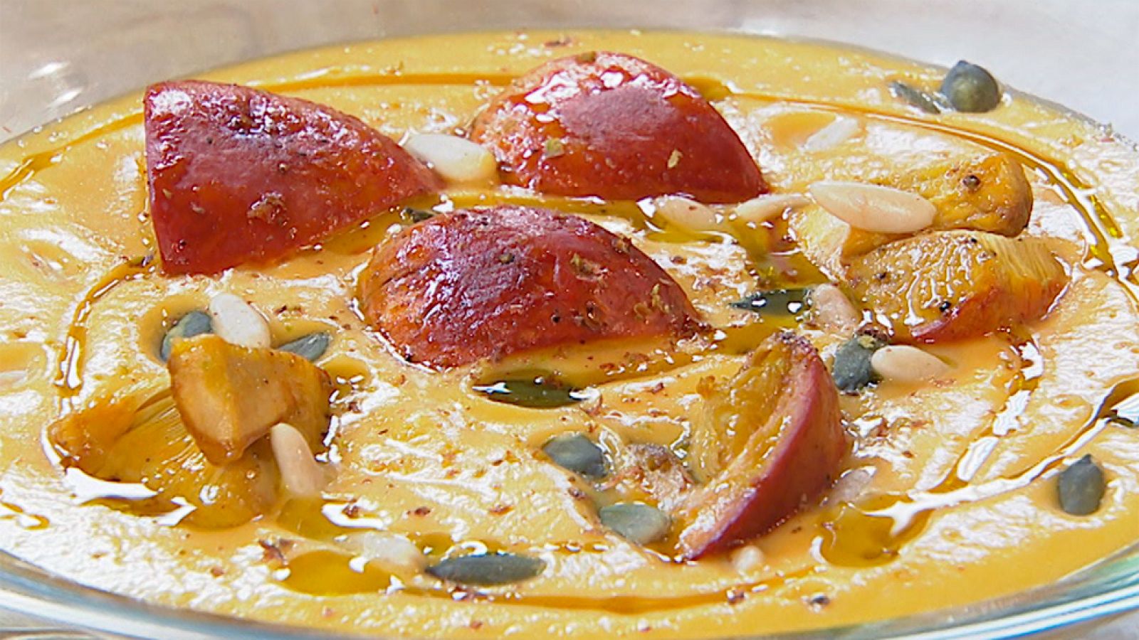 Receta de crema de calabaza con chocolate