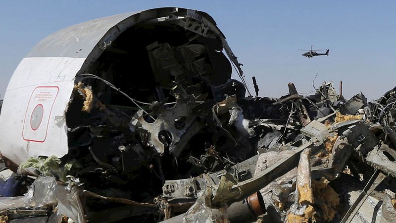 Rusia confirma que el avión derribado en el Sinaí explotó por una bomba