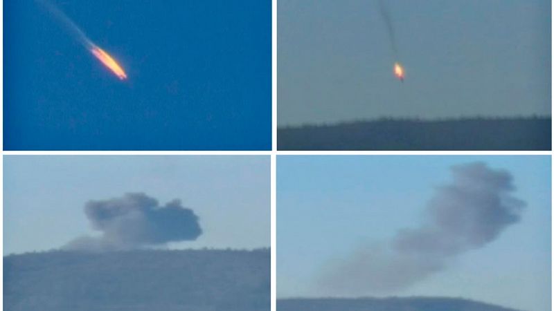 Turquía derriba un avión de combate ruso al que acusa de violar su espacio aéreo desde Siria