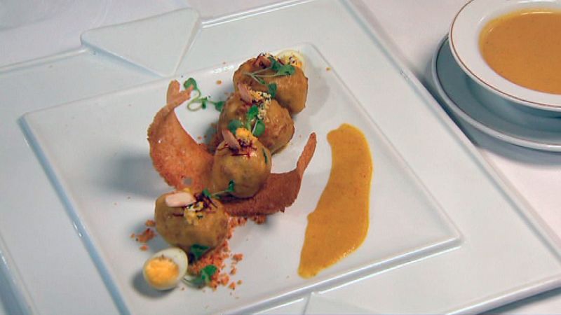 Receta de Alb�ndigas de gallina en pepitoria