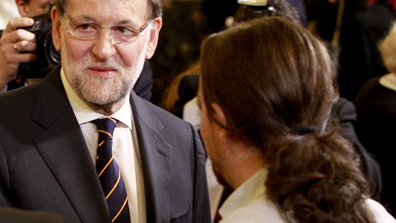Rajoy charla con Iglesias en tono "afable" y Podemos no aplaude a Posada