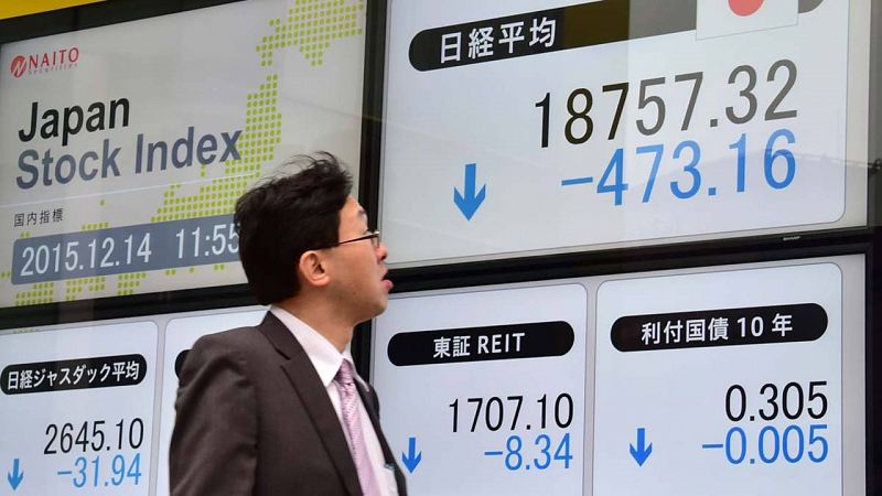 La Bolsa de Tokio baja un 1,8% al cierre, tras llegar a caer más de un 3% por la fortaleza del yen