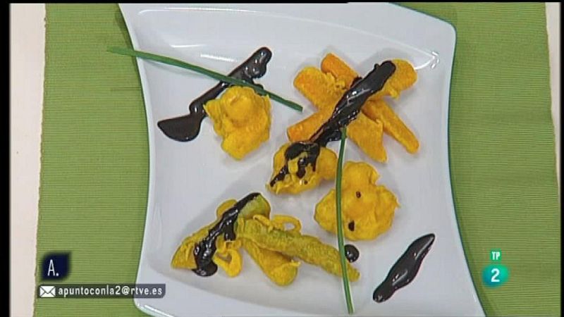 Receta de Tempura de curcuma con ali-oli negra
