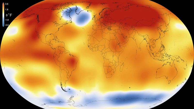 La temperatura del planeta en 2015 fue la más alta desde que se tienen registros