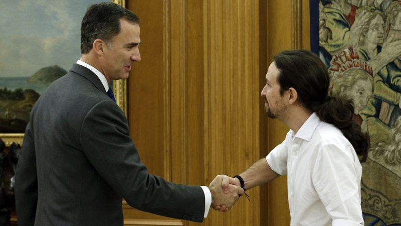 Iglesias avanza al rey su intención de formar el "gobierno del cambio" con PSOE e Izquierda Unida