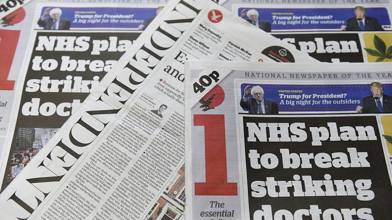 El diario británico 'The Independent' cierra su versión impresa